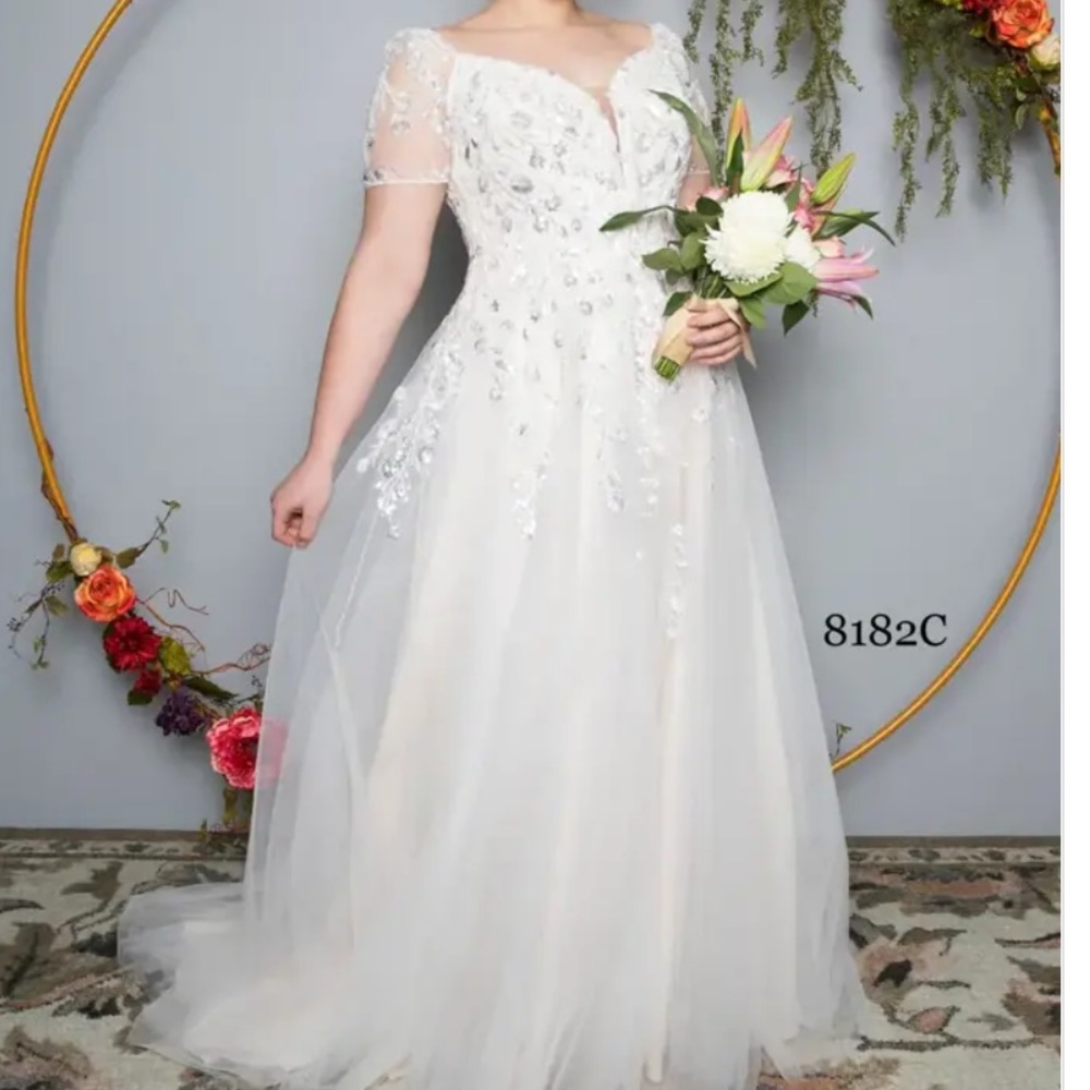 Alana Rose - Style 8182C - Size 16 - Ivory/Champagne